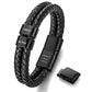 Personalized Leather Bracelet-2 Rings B00476