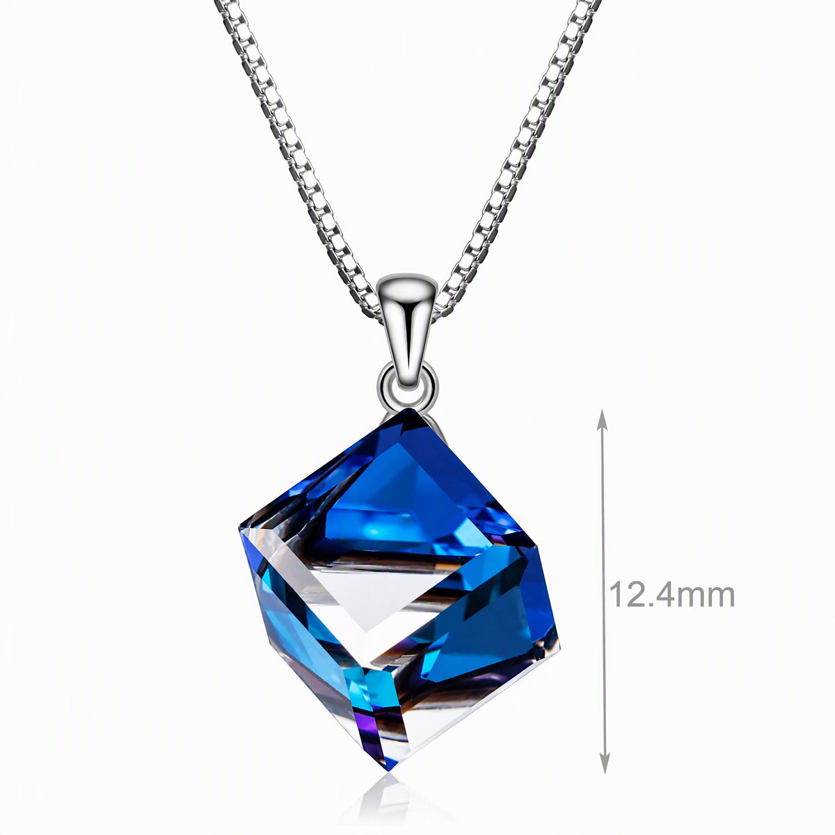 Geometric Pendant Necklace for Women, Faceted Prism Drop with Angular Cut Details, Minimalist Jewelry for Everyday Style