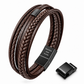 Mens Bracelet, Multi Strand Wrist Accessory, Handcrafted Knot Detail Design, Modern Style Bracelet for Men Daily Wear BHR00272