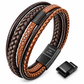 Mens Bracelet, Multi Strand Wrist Accessory, Handcrafted Knot Detail Design, Modern Style Bracelet for Men Daily Wear BHR00272