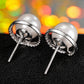 Freshwater Pearl Stud Earrings for Women, Open Circle Geometric Statement Earrings, Wedding Office Party Jewelry