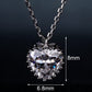 Heart Jewelry Set for Women, Faceted Heart Pendant Necklace and Matching Stud Earrings, Daily Wear Accessories