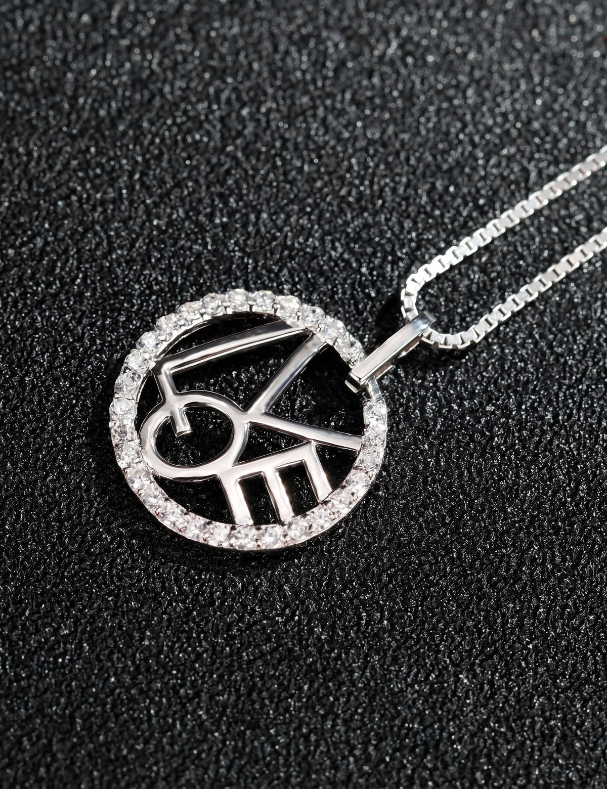 Love Necklace for Women, Round LOVE Letter Pendant with Pave Circle Frame, Openwork Design, Everyday Fashion Jewelry