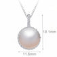 Pearl Jewelry Set for Women, Round Freshwater Pearl Pendant Necklace and Matching Halo Stud Earrings, Daily Wear