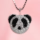 Panda Necklace for Women, Panda Face Pendant with Detailed Stone Accents, Cute Animal Jewelry for Everyday Fashion