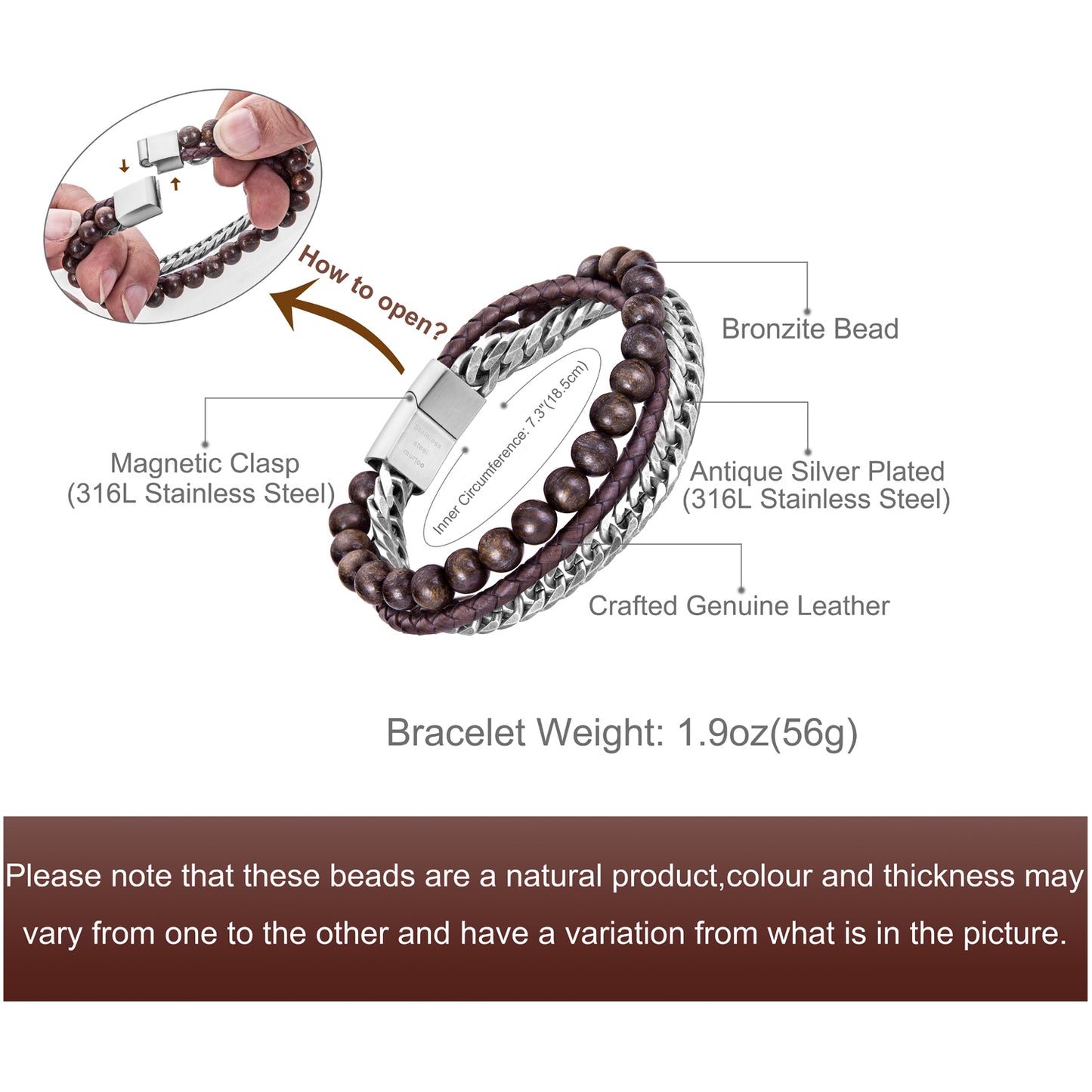 bracelet for men BHR00072