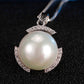 Freshwater Pearl Necklace for Women, S925 Sterling Silver Pearl Pendant Jewelry with Silver Chain