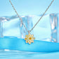 Flower Pendant Necklace for Women, Layered Petal Design with Textured Bloom Center, Botanical Jewelry for Everyday Style
