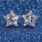 Star Stud Earrings for Women, Five Point Halo Geometric Statement Studs, Everyday Office Wedding Party Jewelry