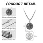 Antique Silver Pendant Necklace Twisted Rope Chain N00978