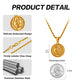 Gold Pendant Necklace Twisted Rope Chain N00927