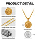 Gold  Pendant Necklace Twisted Rope Chain N00995