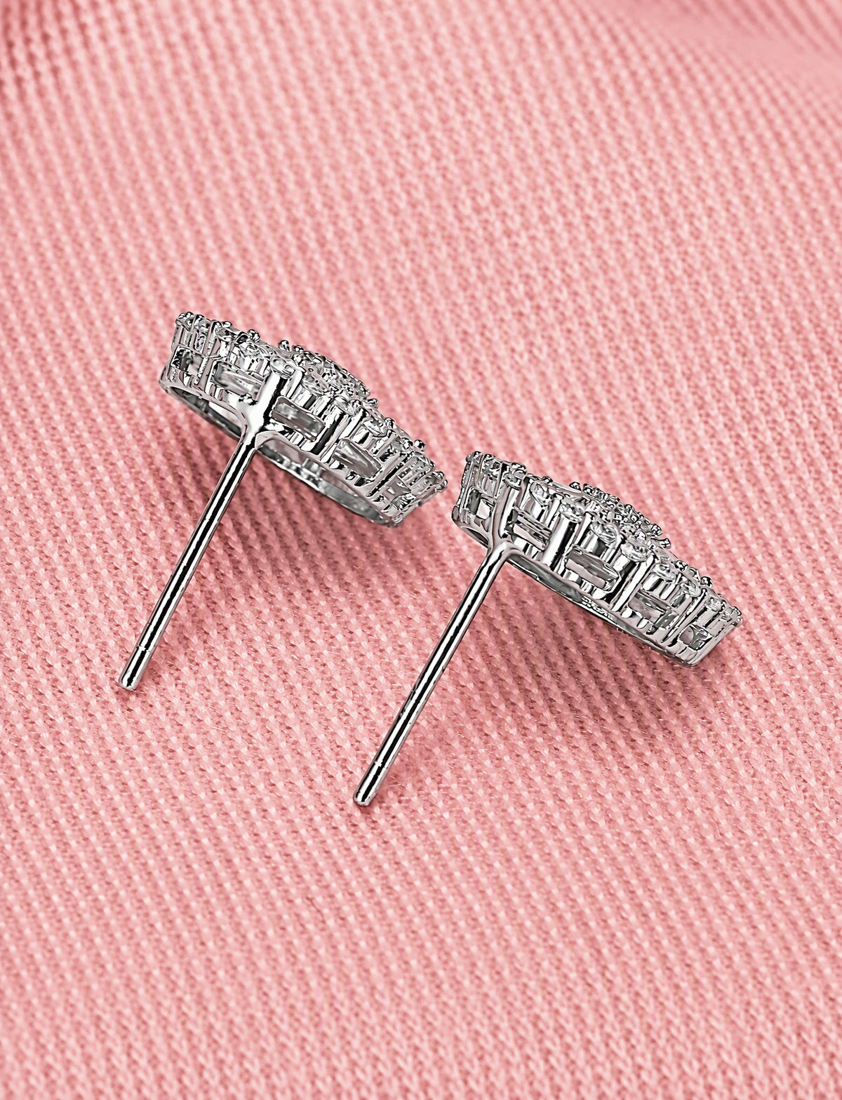 Round Cluster Stud Earrings for Women, Geometric Halo Statement Studs, Everyday Office Wedding Party Jewelry