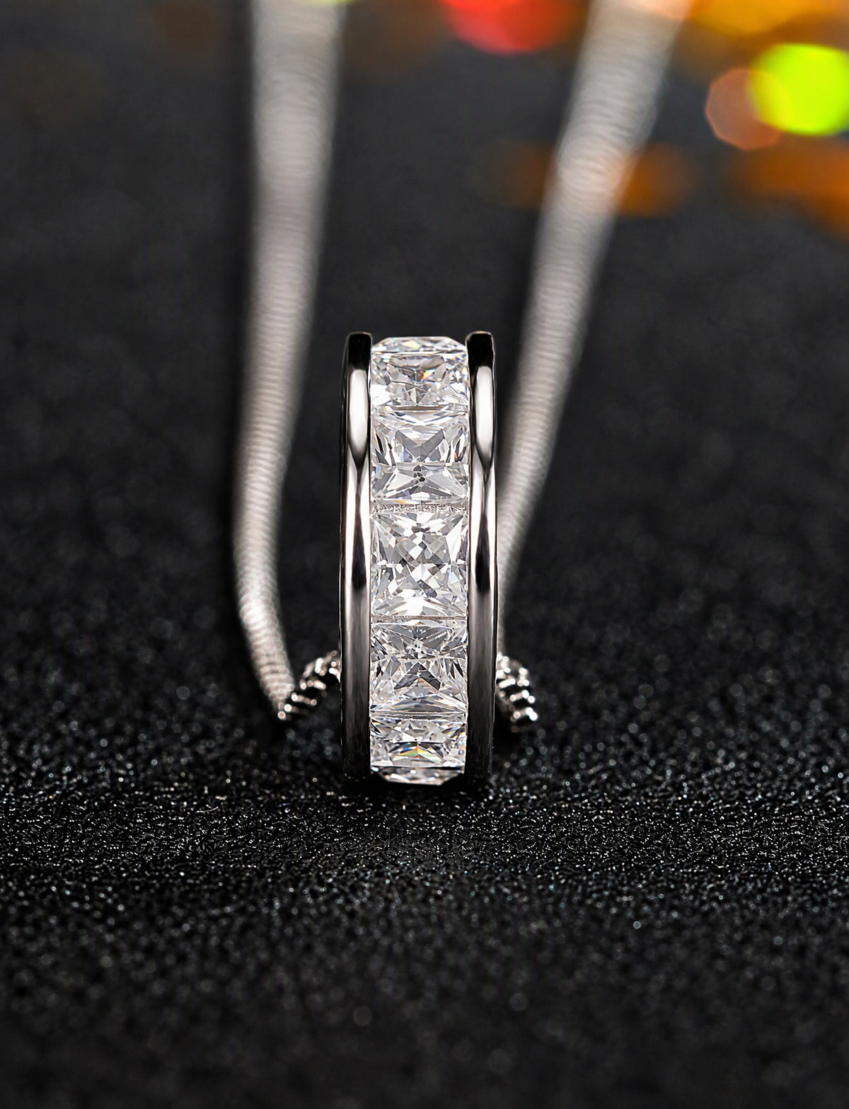925 Sterling Silver Geometric Pendant Necklace, Minimalist Silver Chain Jewelry with Modern Bar Design for Women