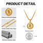 Gold Rose Pendant Necklace Twisted Rope Chain N00859
