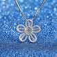Flower Pendant Necklace for Women, Twisted Rope Petal Design, Textured Floral Jewelry for Everyday Outfits