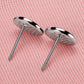 Round Stud Earrings for Women, Pavé Style Geometric Disc Statement Studs, Everyday Office Party Jewelry