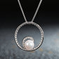 Freshwater Pearl Necklace, 925 Sterling Silver Round Pearl Pendant Jewelry with Silver Chain, Modern Pearl Necklace for Women
