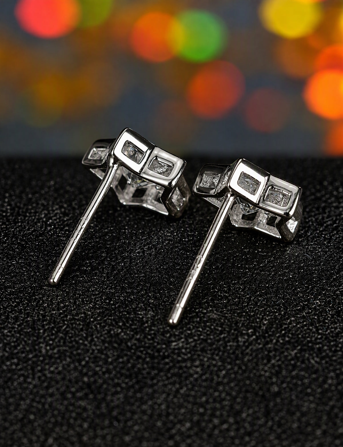 Star Stud Earrings for Women, Five Point Geometric Frame Statement Studs, Office Wedding Party Jewelry Style