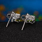 Star Stud Earrings for Women, Geometric Pavé Style Statement Studs, Celestial Everyday Office Party Jewelry
