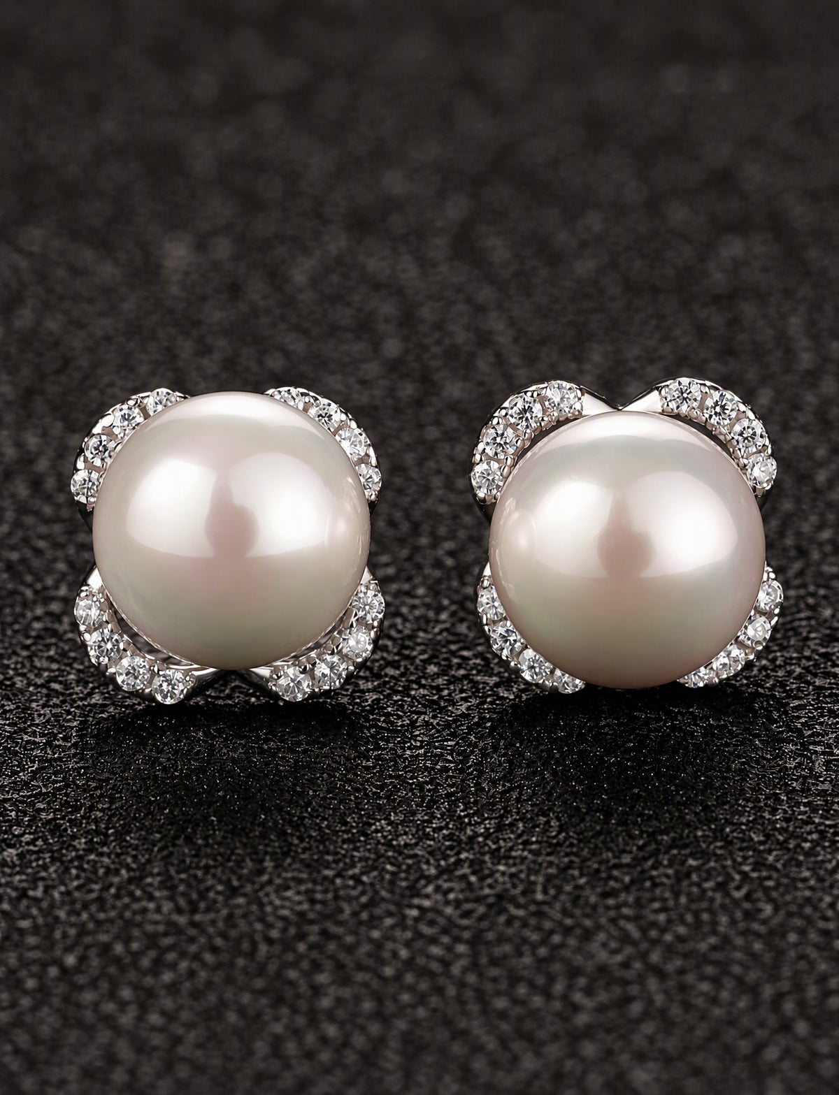 Freshwater Pearl Flower Stud Earrings for Women, Floral Statement Studs, Everyday Office Wedding Party Jewelry