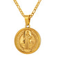 Gold Pendant Necklace Figaro Chain N00929