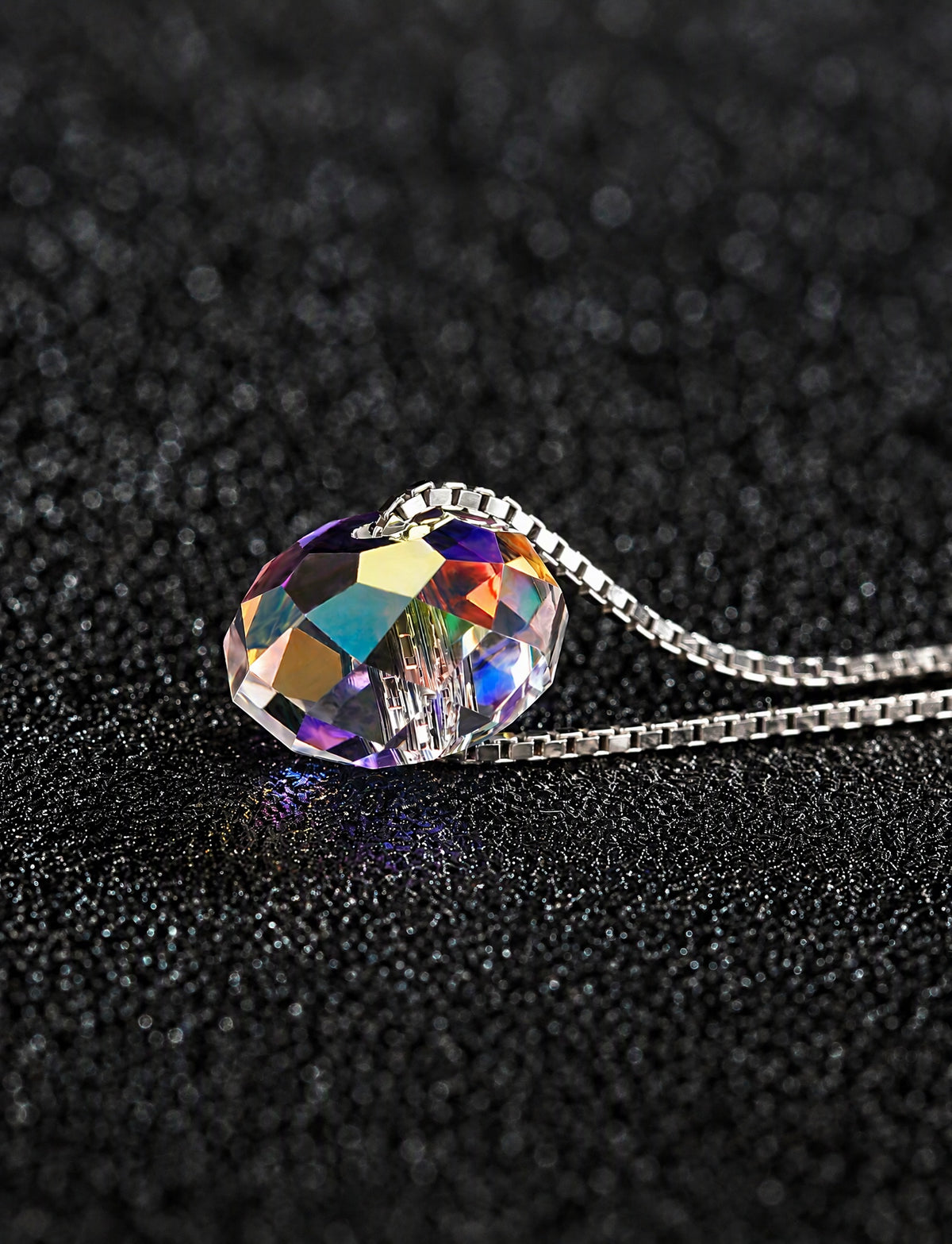 925 Sterling Silver Geometric Pendant Necklace, Minimalist Silver Chain Jewelry with Faceted Design for Women