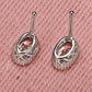 Oval Stud Earrings for Women, Clear Stone Vintage Frame Studs, Office Wedding Party Jewelry Style, Classic Design