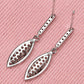 Marquise Drop Earrings for Women, Geometric Pavé Style Dangle Stud Earrings, Wedding Office Party Jewelry