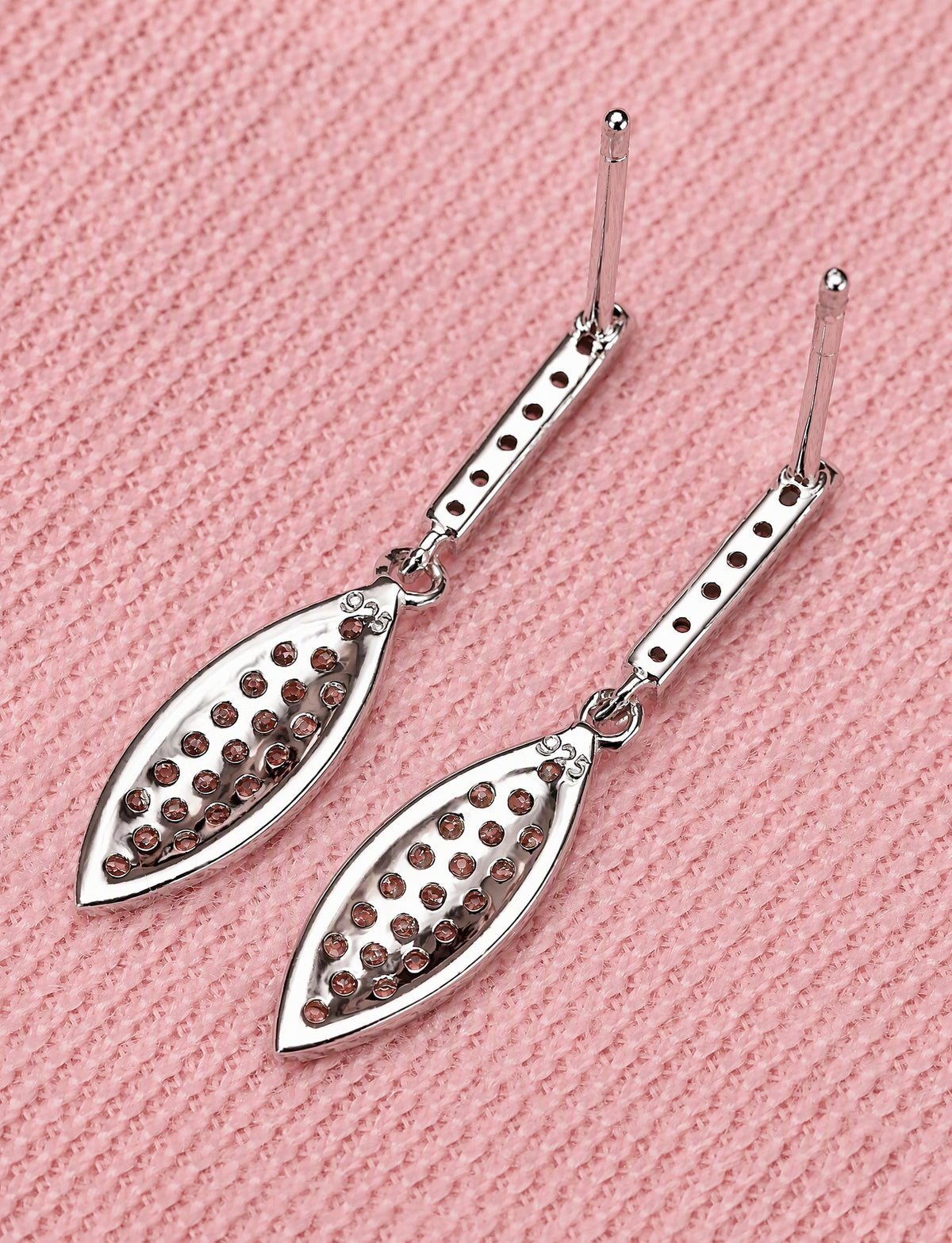 Marquise Drop Earrings for Women, Geometric Pavé Style Dangle Stud Earrings, Wedding Office Party Jewelry