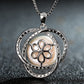 Freshwater Pearl Necklace for Women, Interlocking Circle Pendant with Pave Stone Accents, Modern Everyday Jewelry