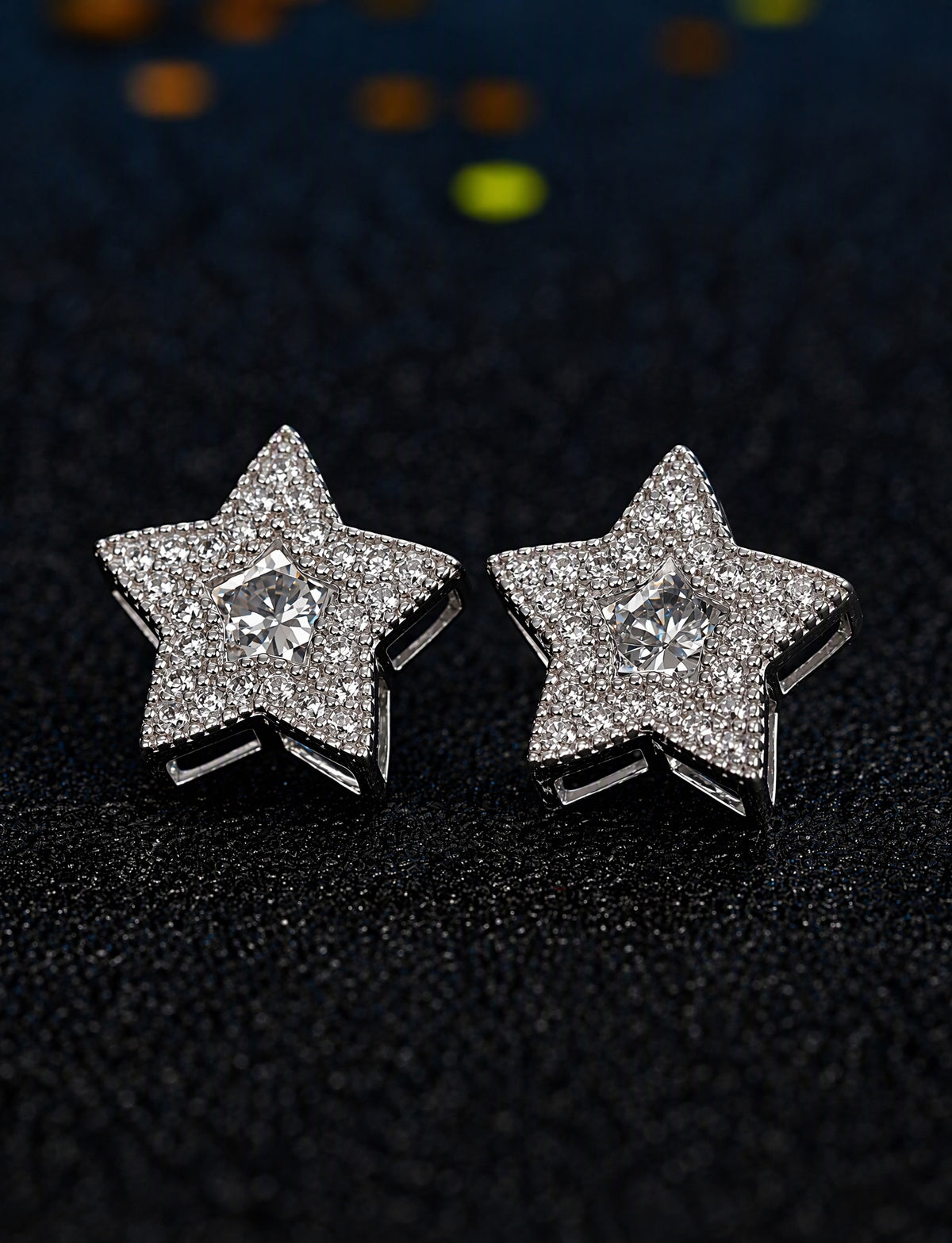 Star Stud Earrings for Women, Geometric Pavé Style Statement Studs, Celestial Everyday Office Party Jewelry