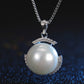 Freshwater Pearl Necklace for Women, S925 Sterling Silver Pearl Pendant Jewelry with Silver Chain