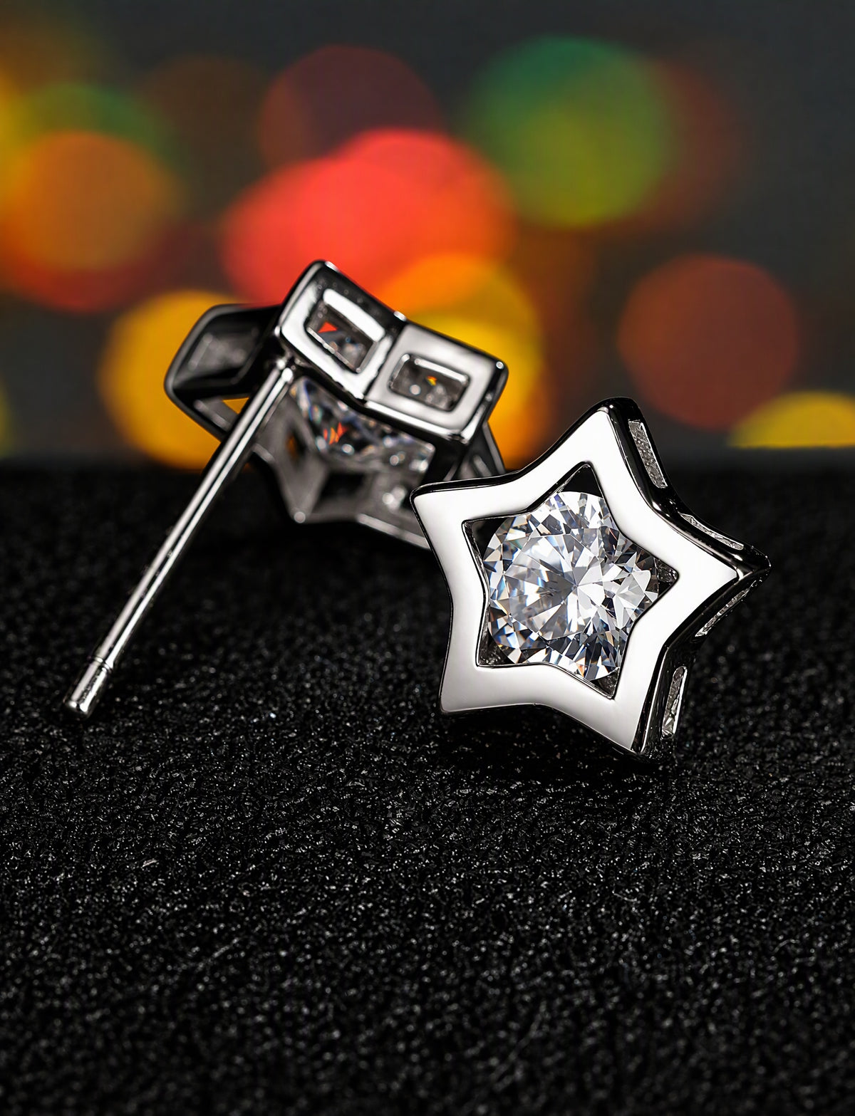 Star Stud Earrings for Women, Five Point Geometric Frame Statement Studs, Office Wedding Party Jewelry Style