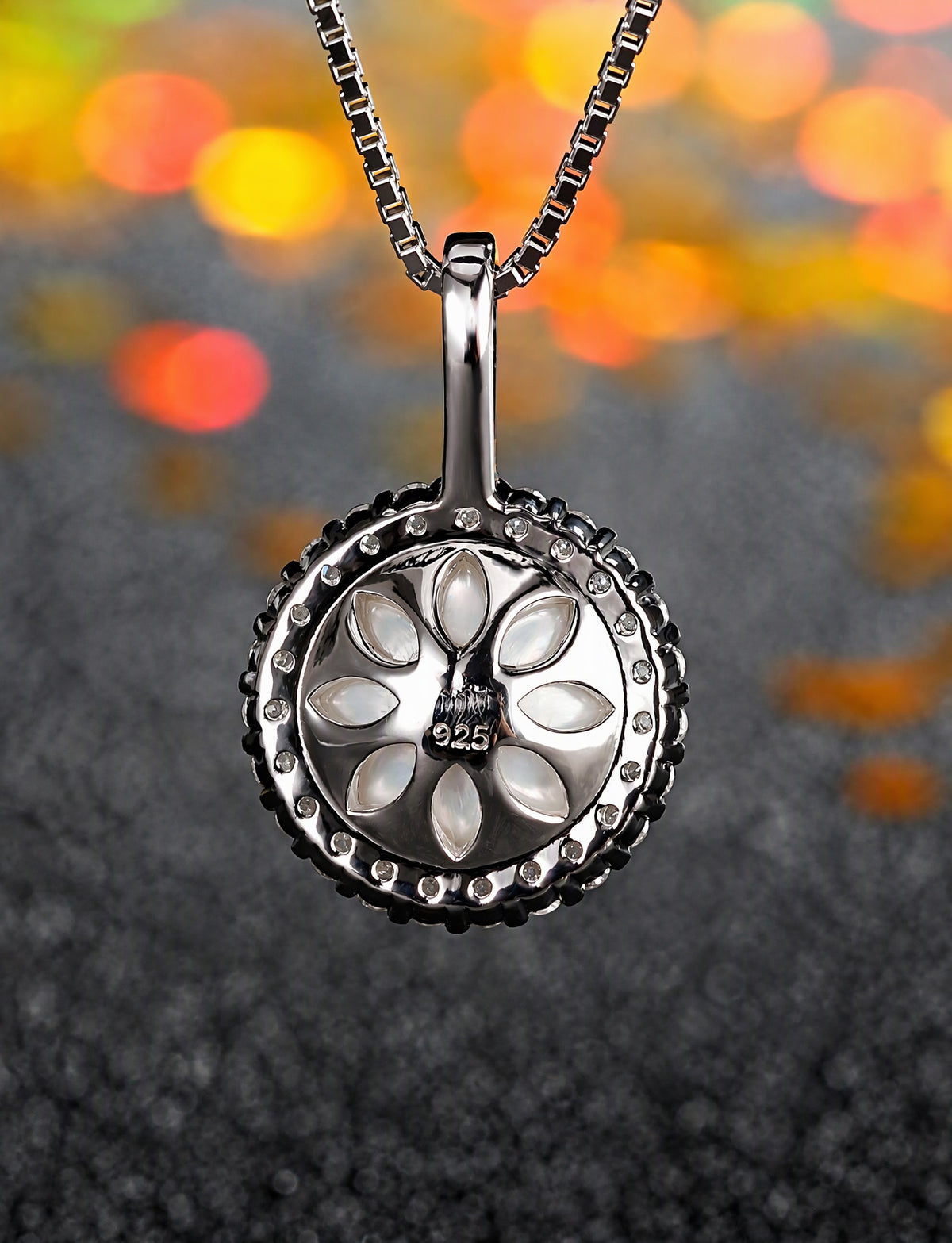 Freshwater Pearl Necklace, 925 Sterling Silver Pearl Pendant Jewelry with Silver Chain, Round Pearl Necklace for Women