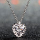 Heart Jewelry Set for Women, Faceted Heart Pendant Necklace and Matching Stud Earrings, Daily Wear Accessories