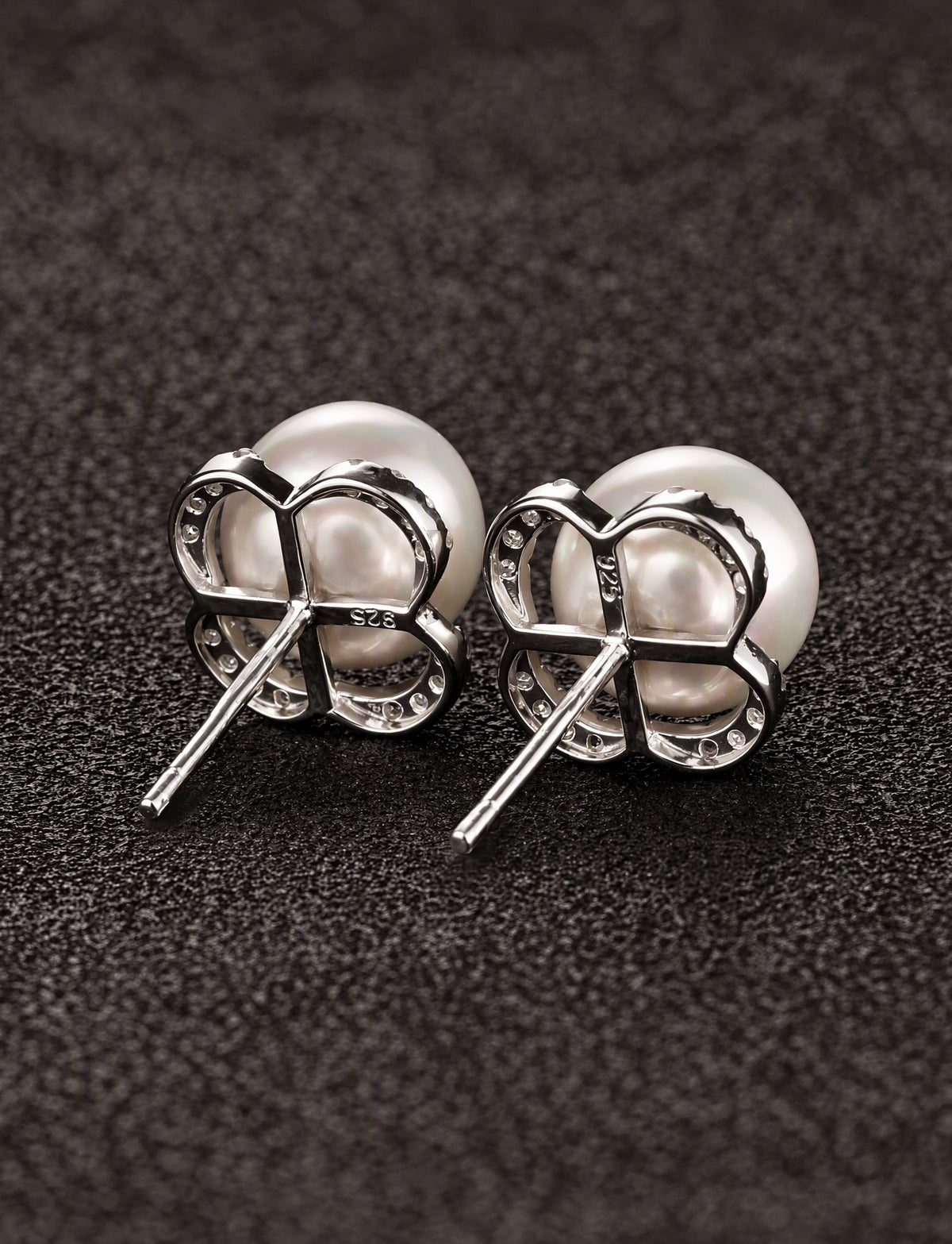 Freshwater Pearl Flower Stud Earrings for Women, Floral Statement Studs, Everyday Office Wedding Party Jewelry