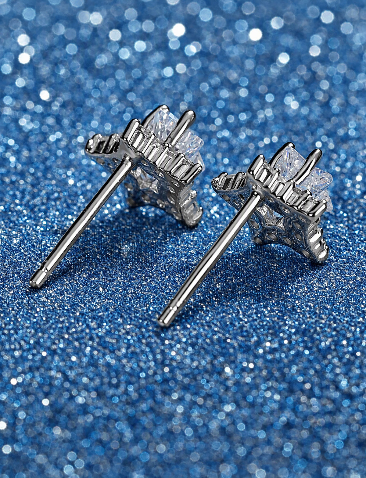 Star Stud Earrings for Women, Five Point Halo Geometric Statement Studs, Everyday Office Wedding Party Jewelry