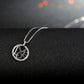 Love Necklace for Women, Round LOVE Letter Pendant with Pave Circle Frame, Openwork Design, Everyday Fashion Jewelry