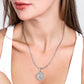Silver Airplane Necklace Figaro Chain N00895