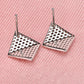 Square Stud Earrings for Women, Geometric Pavé Style Statement Earrings, Everyday Office Party Jewelry