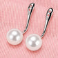 Double Pearl Ear Jacket Earrings for Women, Front Back Statement Studs, Everyday Office Wedding Party Jewelry