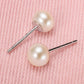 Freshwater Pearl Stud Earrings for Women, Small Round Classic Earrings, Everyday Office Wedding Jewelry