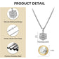 Silver Shield Compass Pendant Necklace Wheat Chain N00395