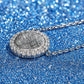 Round Pendant Necklace for Women, Textured Disc with Halo Detail, Minimalist Circle Jewelry for Everyday Styling