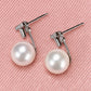 T Bar Pearl Ear Jacket Earrings for Women, Geometric Front Back Statement Studs, Everyday Office Party Jewelry