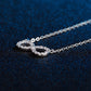 Oval Pendant Necklace for Women, Openwork Oval Frame with Pave Stone Accents and Round Stone Detail, Everyday Jewelry