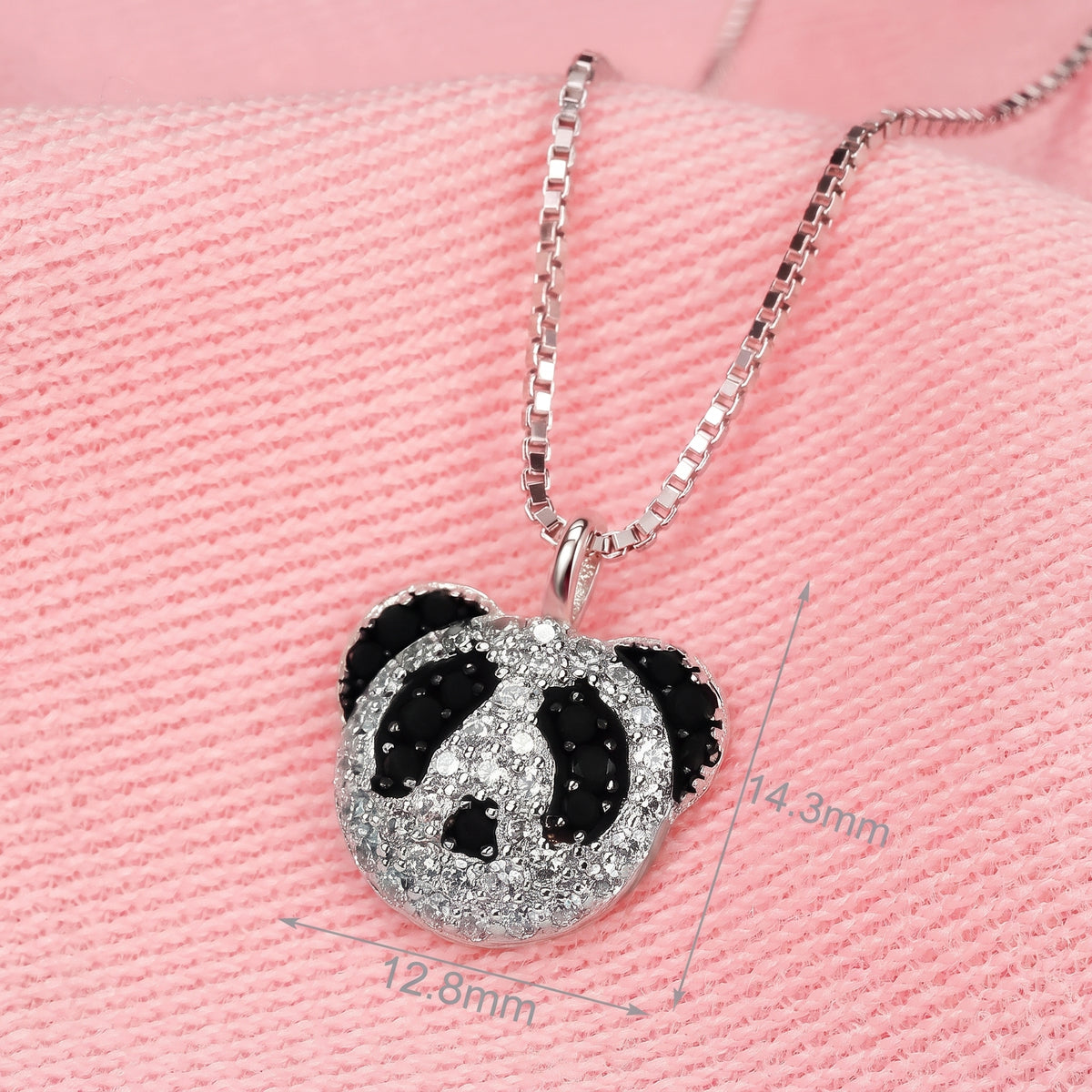 Panda Necklace for Women, Panda Face Pendant with Detailed Stone Accents, Cute Animal Jewelry for Everyday Fashion