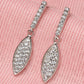 Marquise Drop Earrings for Women, Geometric Pavé Style Dangle Stud Earrings, Wedding Office Party Jewelry