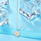 Flower Pendant Necklace for Women, Layered Petal Design with Textured Bloom Center, Botanical Jewelry for Everyday Style